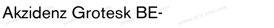 Akzidenz Grotesk BE字体转换